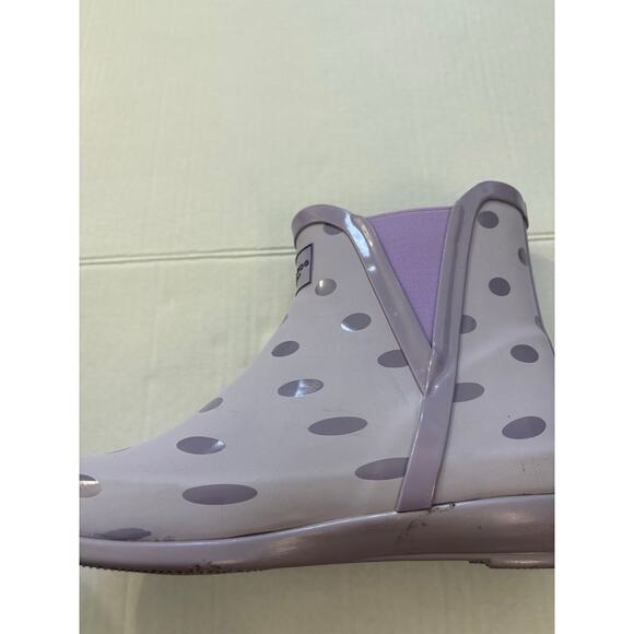 London Fog Women's Piccadilly Rain Boot Lilac Dots Size 8 Rubber Waterproof - Picture 6 of 9